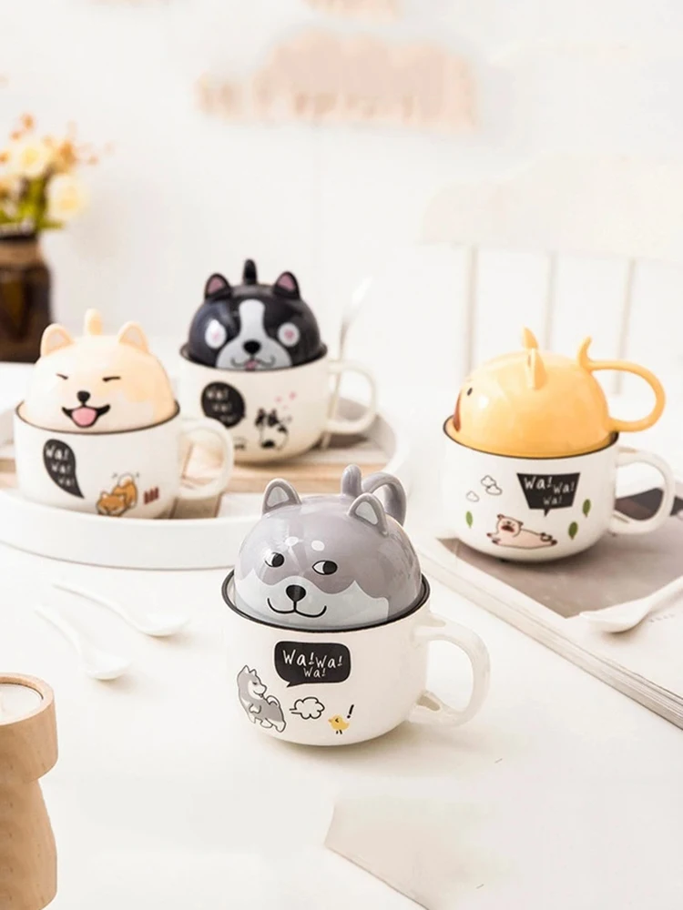 350ml Ceramic Dog Coffee Mugs with Spoon Lid Porcelain Milk Cup Cartoon Akita Animal Travel Water Mug Drinkware Lovely Gifts
350ml Ceramic Dog Coffee Mugs with Spoon Lid Porcelain Milk Cup Cartoon Akita Animal Travel Water Mug Drinkware Lovely Gifts