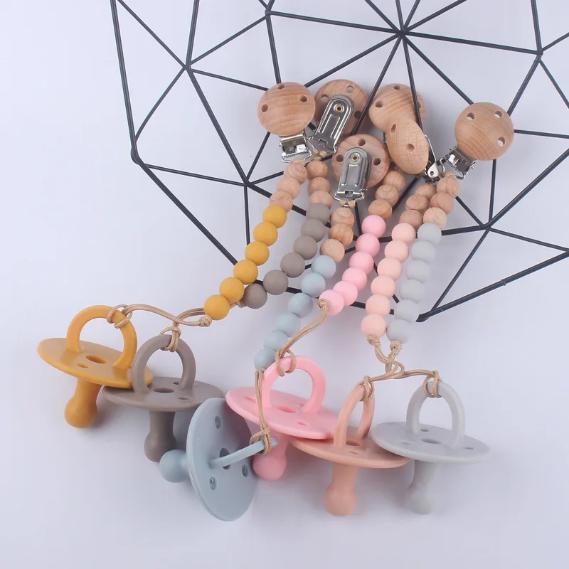 Baby Wooden Pacifier Clips Chain Silicone Nipple Food Grade Silicone Beads Dummy Holder Heart Clips Baby Teether Shower
Baby Wooden Pacifier Clips Chain Silicone Nipple Food Grade Silicone Beads Dummy Holder Heart Clips Baby Teether Shower