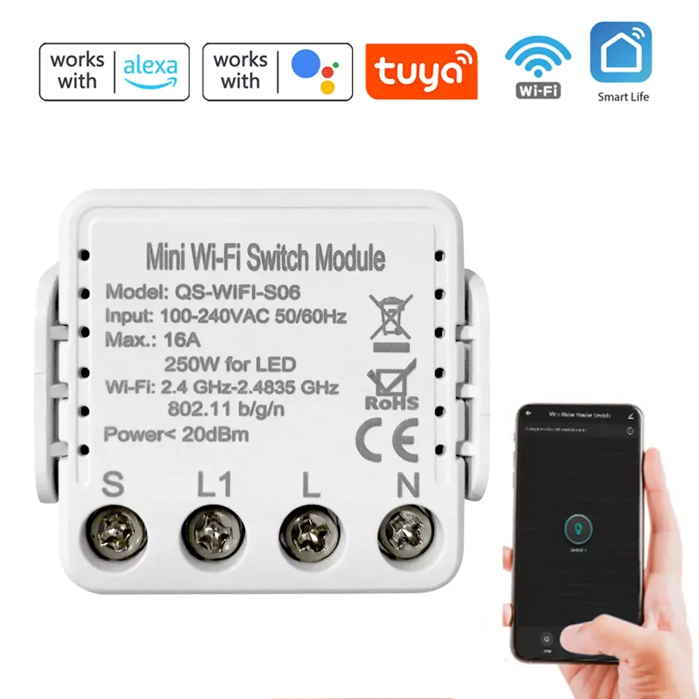 Новый модуль переключателя Wi-Fi QS-WiFi-S06-16A 100 ~ 250 В, 1 комплект, Домашний Светильник, электрическая преобразованная модификация, DIY модуль, прило...
Новый модуль переключателя Wi-Fi QS-WiFi-S06-16A 100 ~ 250 В, 1 комплект, Домашний Светильник, электрическая преобразованная модификация, DIY модуль, прило...