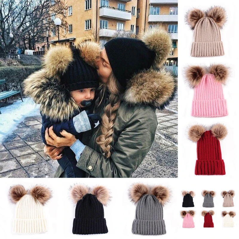 

Braided Crochet Knit Beanie Beret Ski Ball Baggy Womens Winter Warm Hat New