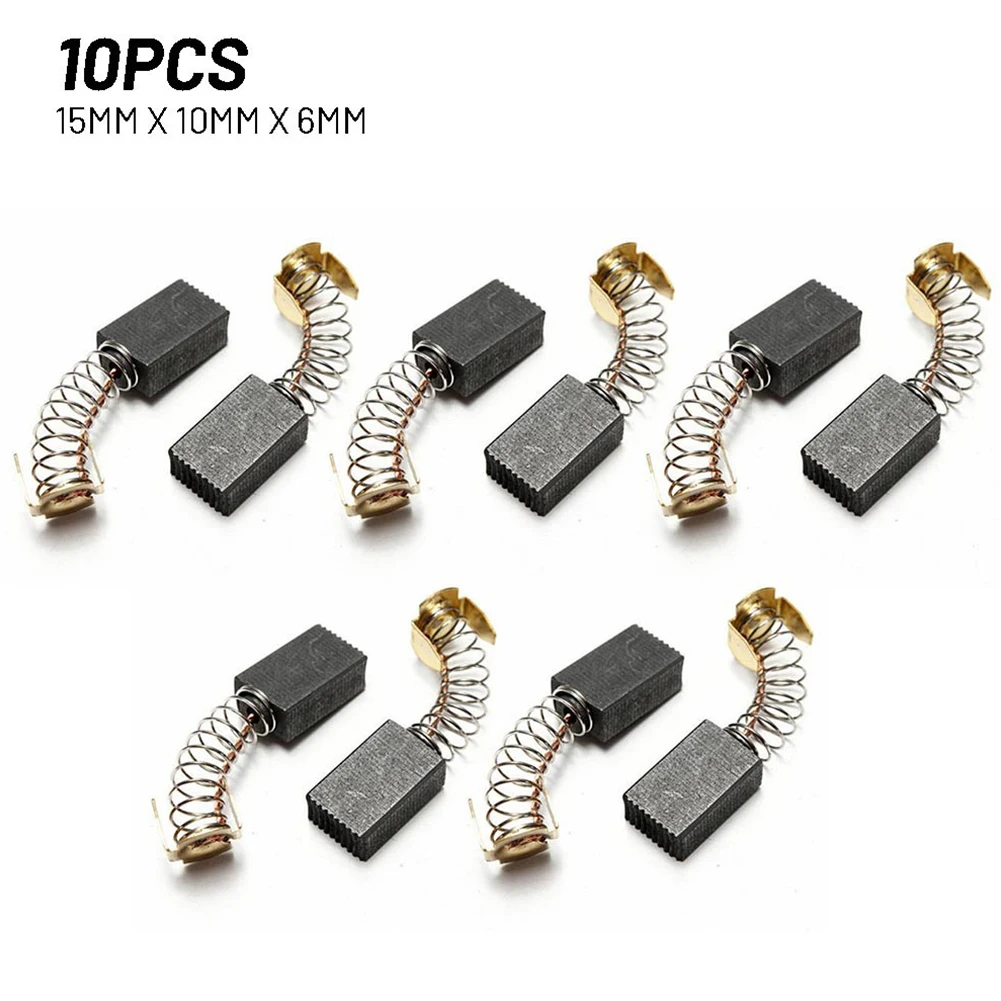 10pcs Motor Carbon Brushes 15mm X 10mm X 6mm For Power Tool Electric Drill Angle Grinder Replacement Accessories
10pcs Motor Carbon Brushes 15mm X 10mm X 6mm For Power Tool Electric Drill Angle Grinder Replacement Accessories