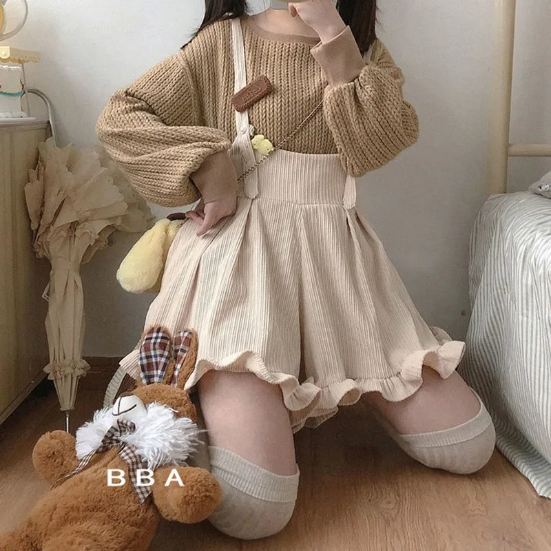 Popular Ins Solid Corduroy Playsuits Women Ruffles Loose Spring Korean Style Ulzzang Kawaii Harajuku Leisure Soft Female Rompers
Popular Ins Solid Corduroy Playsuits Women Ruffles Loose Spring Korean Style Ulzzang Kawaii Harajuku Leisure Soft Female Rompers