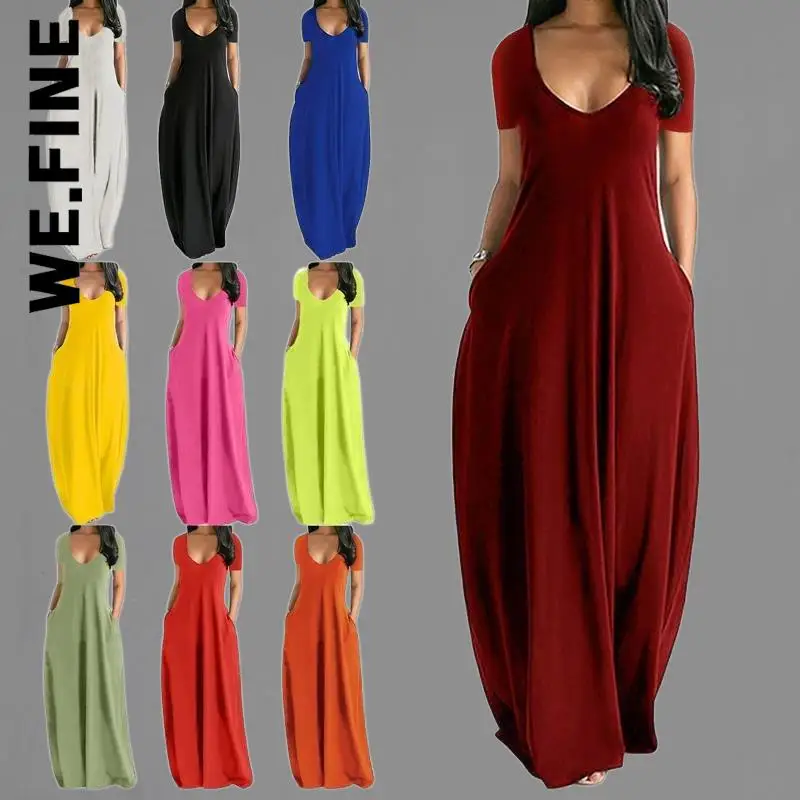 We.Fine Women Dress New Holiday Long Dress 11 Colors Solid Short Sleeve Maxi Dresses Outfits Slim Korean Clothing Vestidos
We.Fine Women Dress New Holiday Long Dress 11 Colors Solid Short Sleeve Maxi Dresses Outfits Slim Korean Clothing Vestidos
