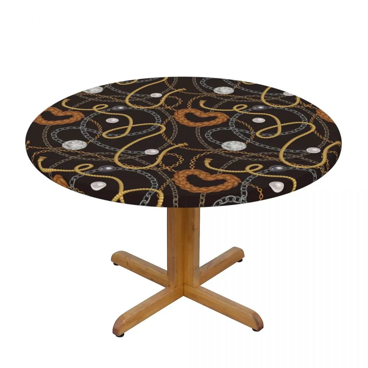 1Pc Waterproof Tablecloths Round Elastic Tablecloth Belts Chains Pattern Table Cloth Cover Coffee Table Pad
1Pc Waterproof Tablecloths Round Elastic Tablecloth Belts Chains Pattern Table Cloth Cover Coffee Table Pad