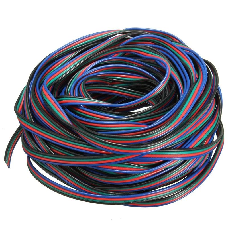 4X 4 Pin Wire Extension Connector Cable Cord For LED RGB Strip 3528 5050 Connector Colourful 5M
4X 4 Pin Wire Extension Connector Cable Cord For LED RGB Strip 3528 5050 Connector Colourful 5M