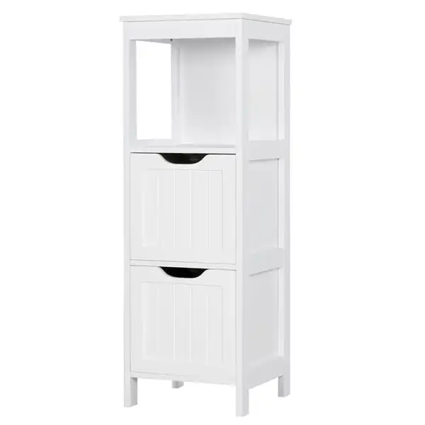 SMILE MART Adjustable 3 Tiers Bathroom Cabinet Modern Storage Organizer Heavy Duty Vanity Stylish Floor Cabinet, White
SMILE MART Adjustable 3 Tiers Bathroom Cabinet Modern Storage Organizer Heavy Duty Vanity Stylish Floor Cabinet, White