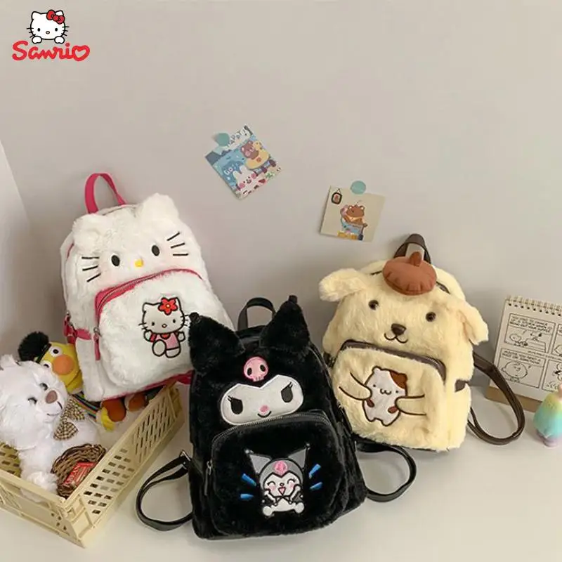 New Kawaii Sanrio Kuromi Hello Kitty Pom Pom Purin Cartoon Cute Furry Shoulder Bag Campus Students School Bag Toys for Girls
New Kawaii Sanrio Kuromi Hello Kitty Pom Pom Purin Cartoon Cute Furry Shoulder Bag Campus Students School Bag Toys for Girls