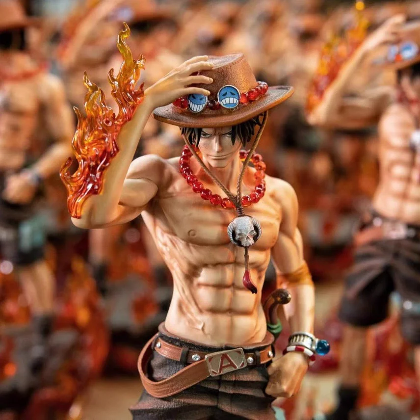 

24cm One Piece Anime Figure Flame Ace BT Standing Posture GK Manga Statue Pvc Action Figurine Collectible Model Toy Gift
