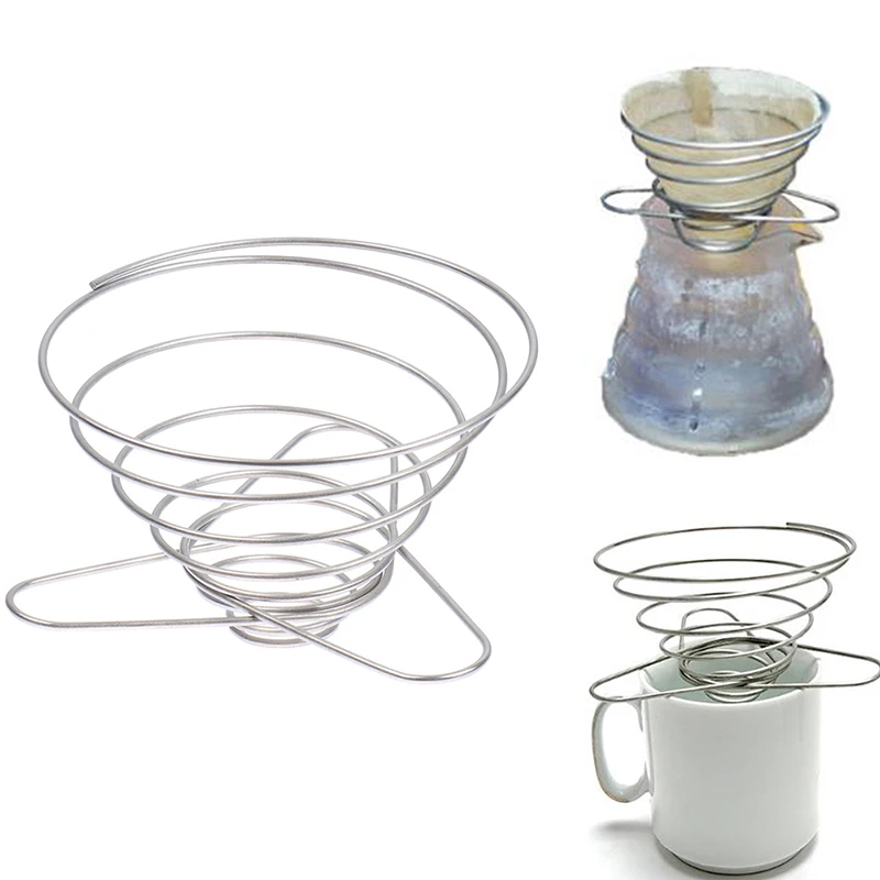 1PC Reusable Steel Coffee Dripper Reusable Coffee Coffee Paperless Maker Dripper Permanent Coffee Filter Pour Spring Bracket
1PC Reusable Steel Coffee Dripper Reusable Coffee Coffee Paperless Maker Dripper Permanent Coffee Filter Pour Spring Bracket