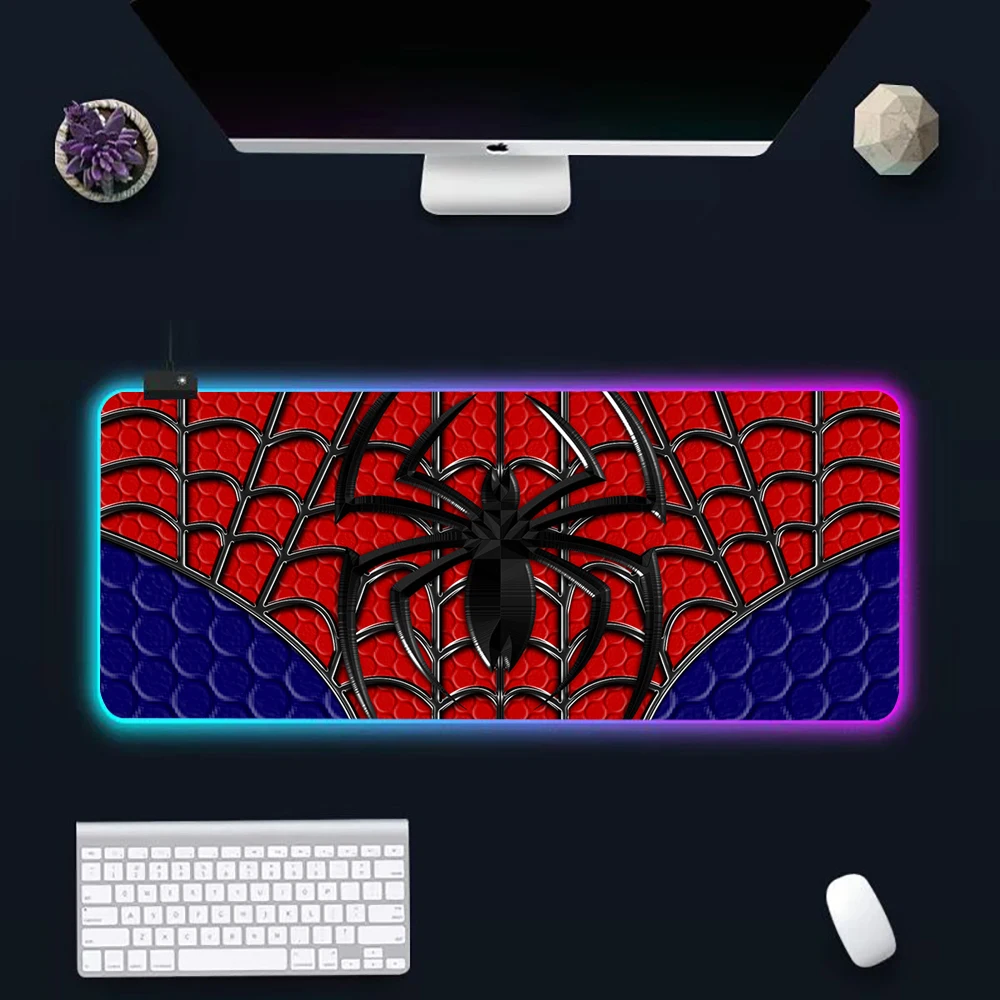 Marvel Hero Spiderman RGB Pc Gamer Keyboard Mouse Pad Mousepad LED Glowing Mouse Mats Rubber Gaming Computer Mausepad
Marvel Hero Spiderman RGB Pc Gamer Keyboard Mouse Pad Mousepad LED Glowing Mouse Mats Rubber Gaming Computer Mausepad
