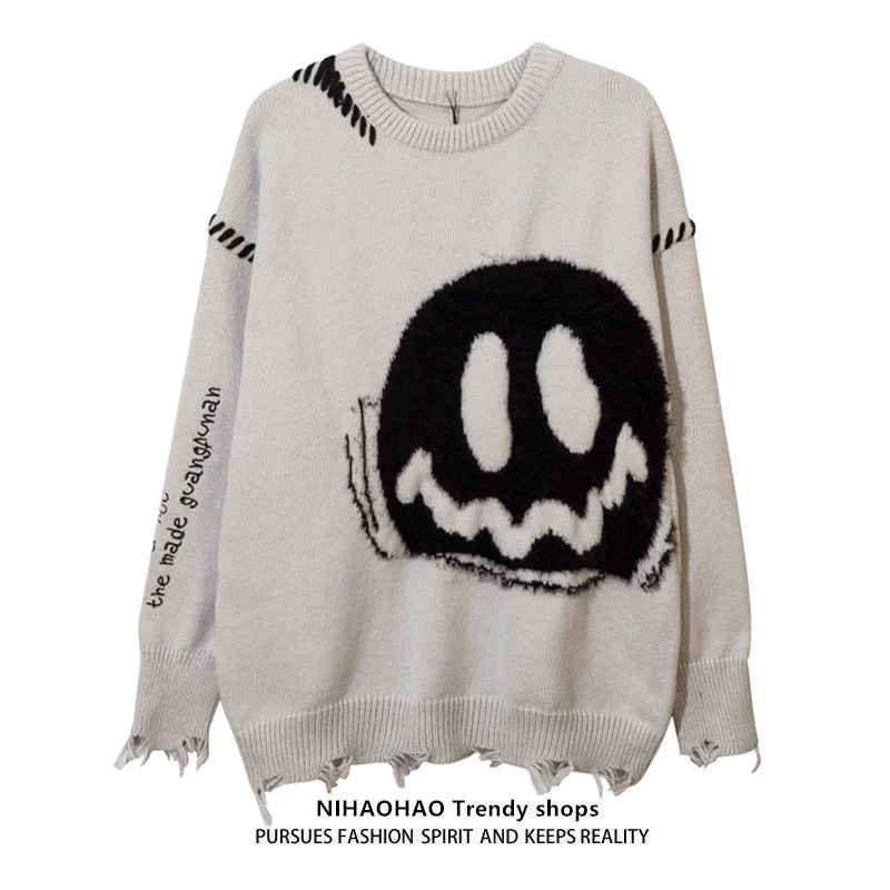 American Hip Hop Graffiti Face Graphic Sweaters Mens Streetwear Oversized Jumper Pullover Winter Clothes Harajuku Loose Casual
American Hip Hop Graffiti Face Graphic Sweaters Mens Streetwear Oversized Jumper Pullover Winter Clothes Harajuku Loose Casual