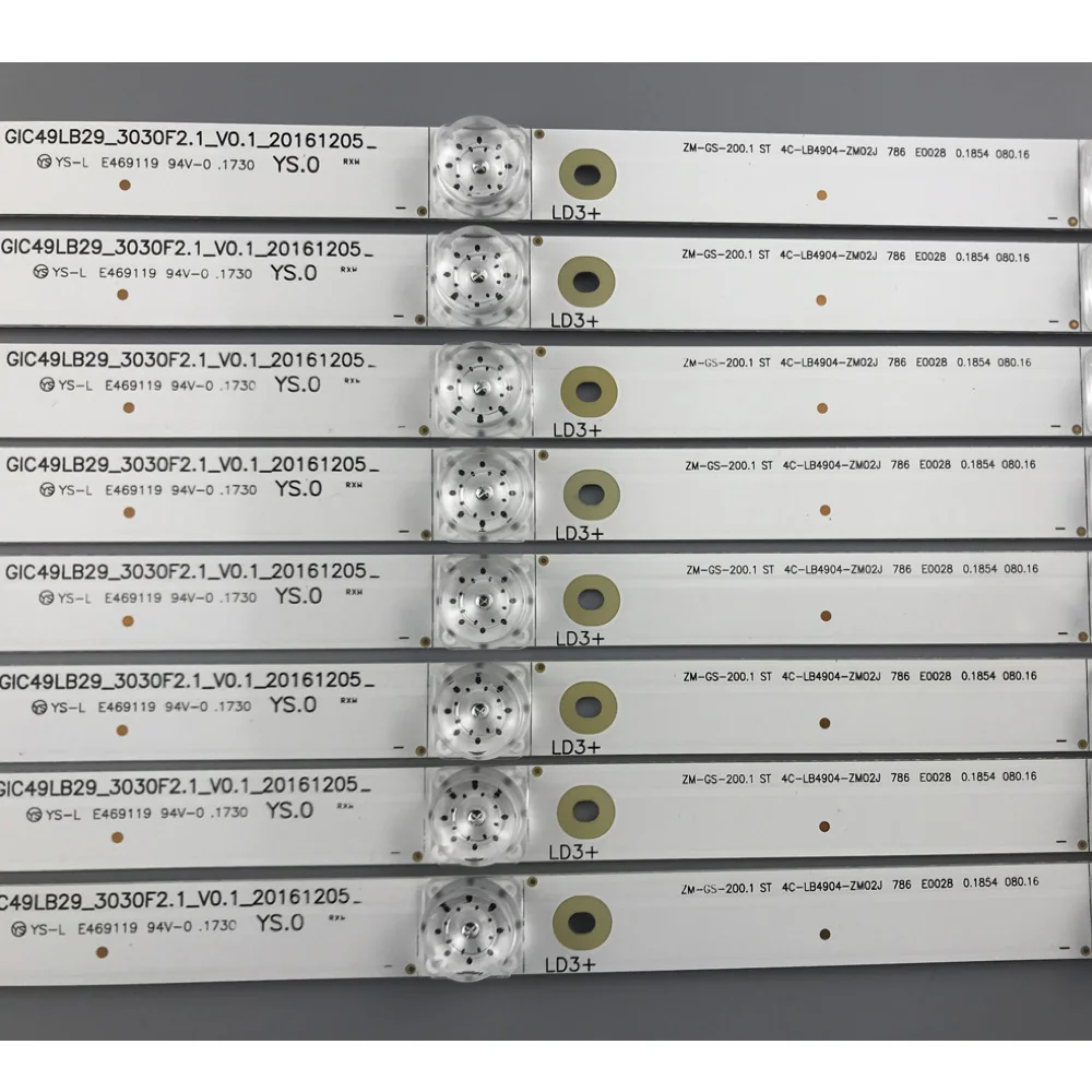 LED Backlight lamp strip 4leds for TCL D49A620U B49A81S-UD L49P1-UD 49P3 49P3C 49P3F 4C-LB4904-HR06J HR07J 49HR330M04A2 V3
LED Backlight lamp strip 4leds for TCL D49A620U B49A81S-UD L49P1-UD 49P3 49P3C 49P3F 4C-LB4904-HR06J HR07J 49HR330M04A2 V3