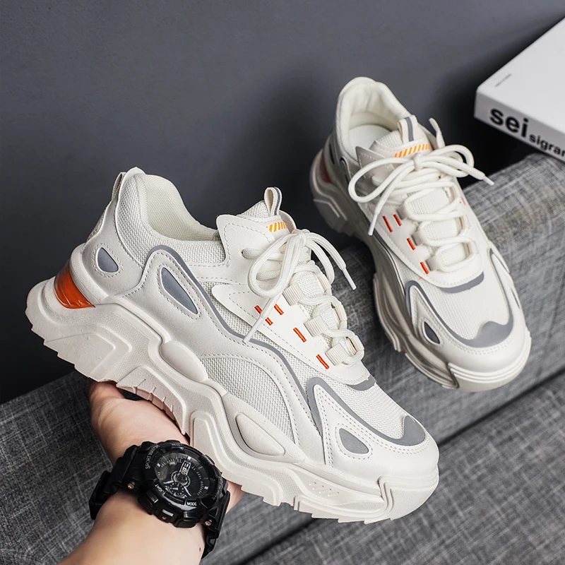 Fashionable and Comfortable Thick-soled Shoes 2022 Summer New Men's Casual Shoes Four Seasons Heightened Breathable Man Shoes 44 
Fashionable and Comfortable Thick-soled Shoes 2022 Summer New Men's Casual Shoes Four Seasons Heightened Breathable Man Shoes 44