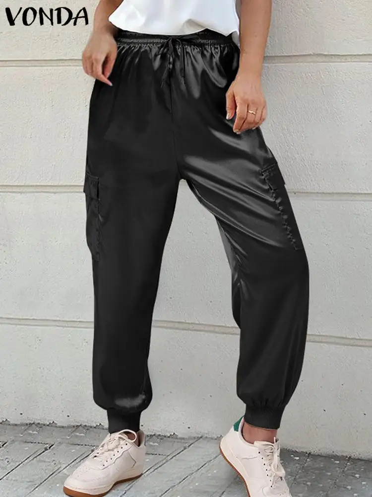 VONDA Women Causal Pants High Waist Long Trousers Sexy Elastic Waist Sport Palazzo Sweatpants Pantalon Oversized Bottoms Turnip
VONDA Women Causal Pants High Waist Long Trousers Sexy Elastic Waist Sport Palazzo Sweatpants Pantalon Oversized Bottoms Turnip
