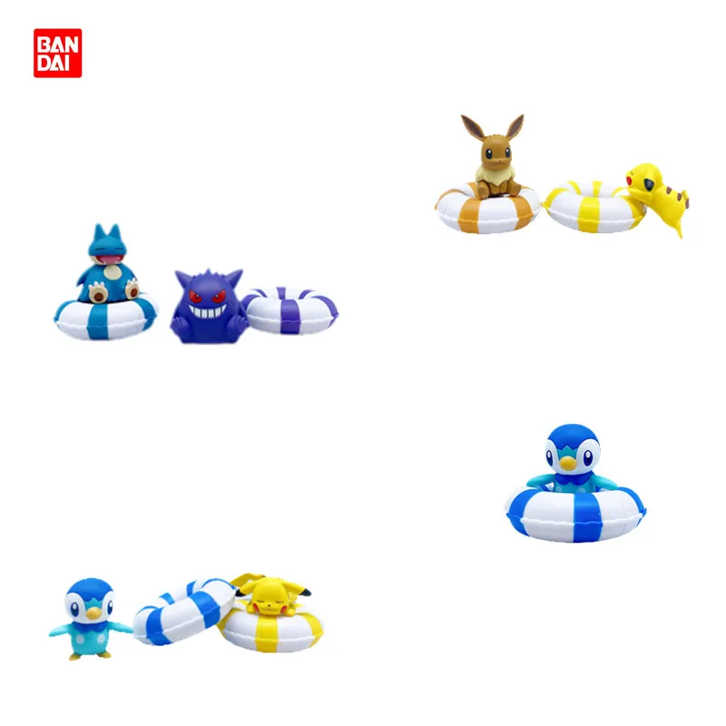

Bandai подлинный гасяпон Покемон плавающее кольцо орнамент 2 Gengar Pikachu аниме экшн-фигурка Коллекционная модель игрушки подарки