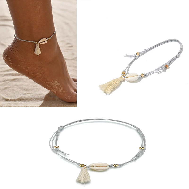 Simple Bohemian Shell Anklet for Women Tassel Bracelet Rice Bead Hand Beaded Lightweight Jewelry Beach Ankle Strap Anklet
Simple Bohemian Shell Anklet for Women Tassel Bracelet Rice Bead Hand Beaded Lightweight Jewelry Beach Ankle Strap Anklet