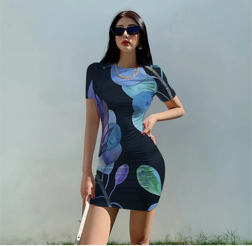 3D Printing Sexy Black Dress Collar high-quality Halter Cartoon Summer Beach Vacation Style Slim Mini Skirt Glamorous Flowers
3D Printing Sexy Black Dress Collar high-quality Halter Cartoon Summer Beach Vacation Style Slim Mini Skirt Glamorous Flowers