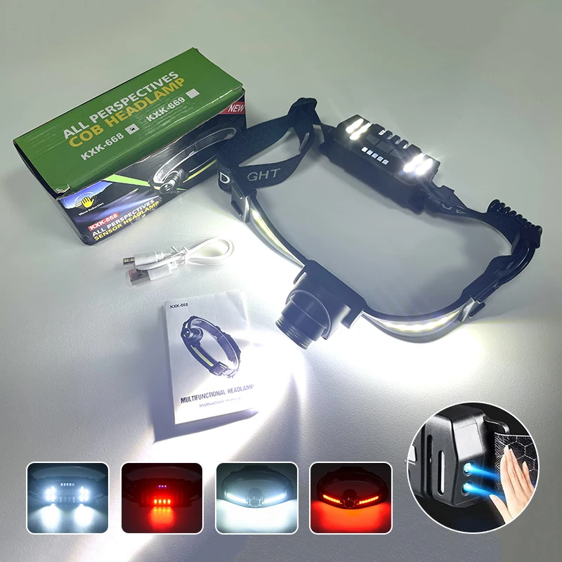 IR Sensor Mini LED Headlamp Multifunctional Powerful Head Lamp Rechargeable Headlight High Power Head Flashlight Camping Lantern
IR Sensor Mini LED Headlamp Multifunctional Powerful Head Lamp Rechargeable Headlight High Power Head Flashlight Camping Lantern