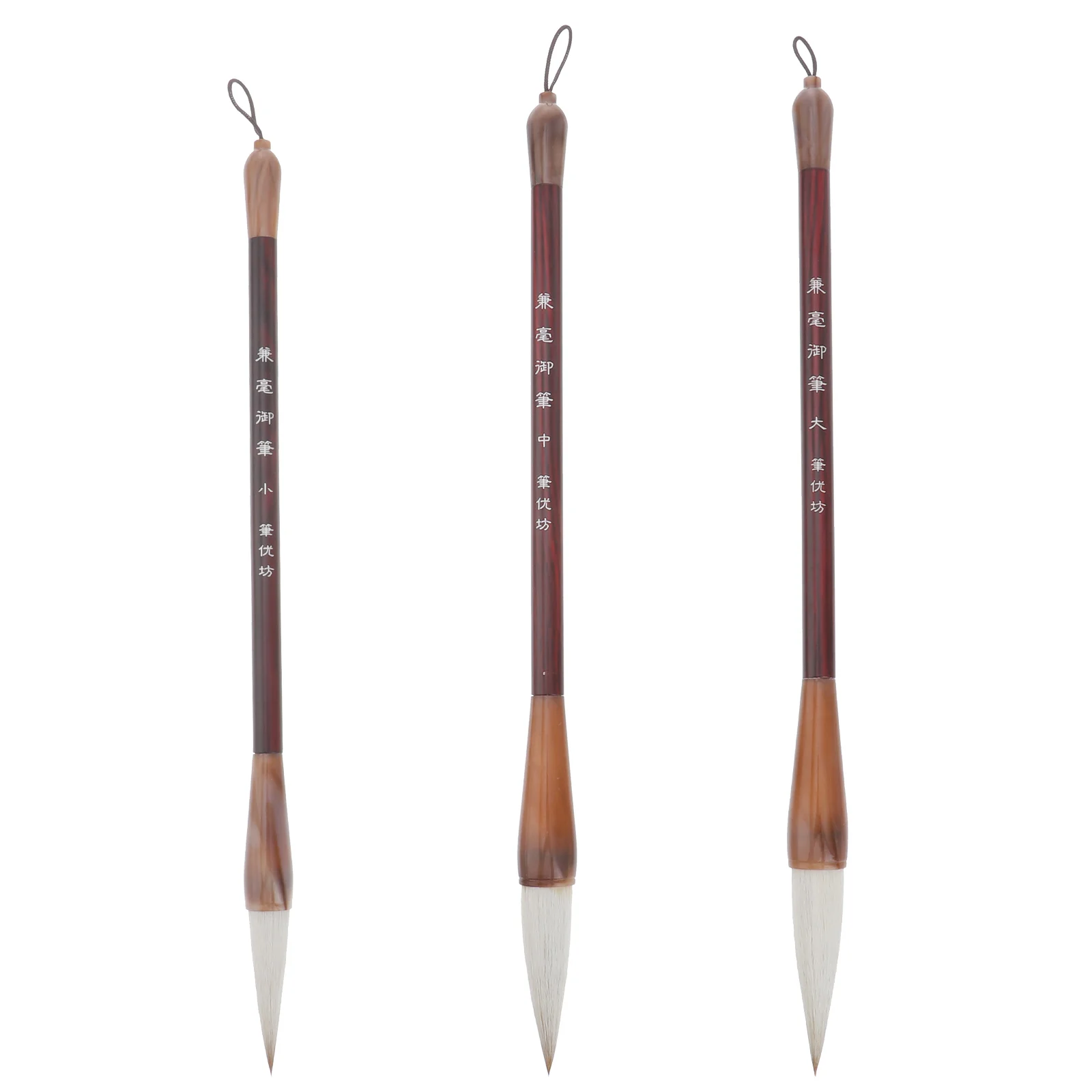 3Pcs Professional Excellent Wolf Hair Chinese Caligraphy Kanji Japanese Sumi Drawing Brush(Size)
3Pcs Professional Excellent Wolf Hair Chinese Caligraphy Kanji Japanese Sumi Drawing Brush(Size)