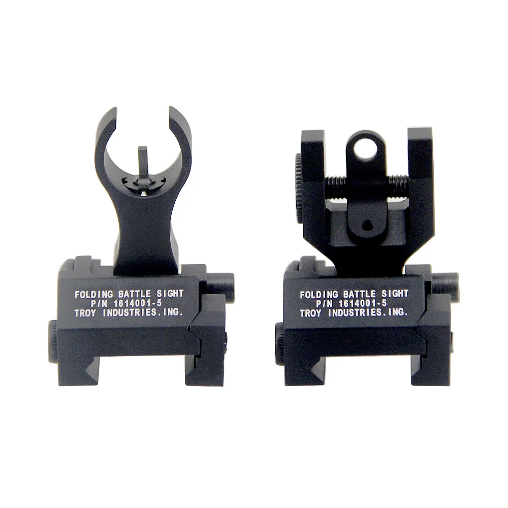 Tactical Troy Sight Front and Rear Micro Flip-Up Sights Foldable Battle Rifle Hunting Airsoft Scope fit Picatinny Rail
Tactical Troy Sight Front and Rear Micro Flip-Up Sights Foldable Battle Rifle Hunting Airsoft Scope fit Picatinny Rail
