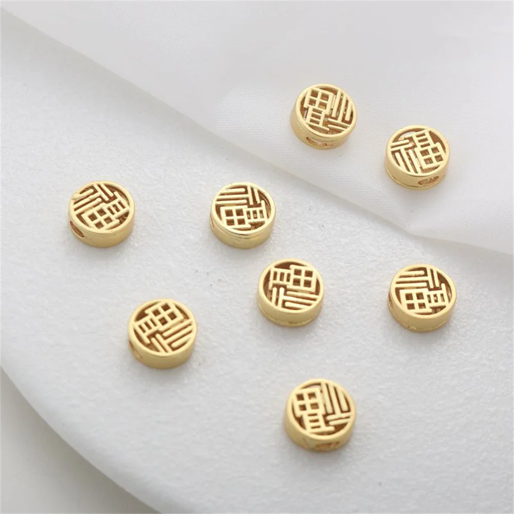 18K gold bag color spray sand-gold matte hollow round three-dimensional Fu character 10mm bracelet necklace DIY accessories
18K gold bag color spray sand-gold matte hollow round three-dimensional Fu character 10mm bracelet necklace DIY accessories