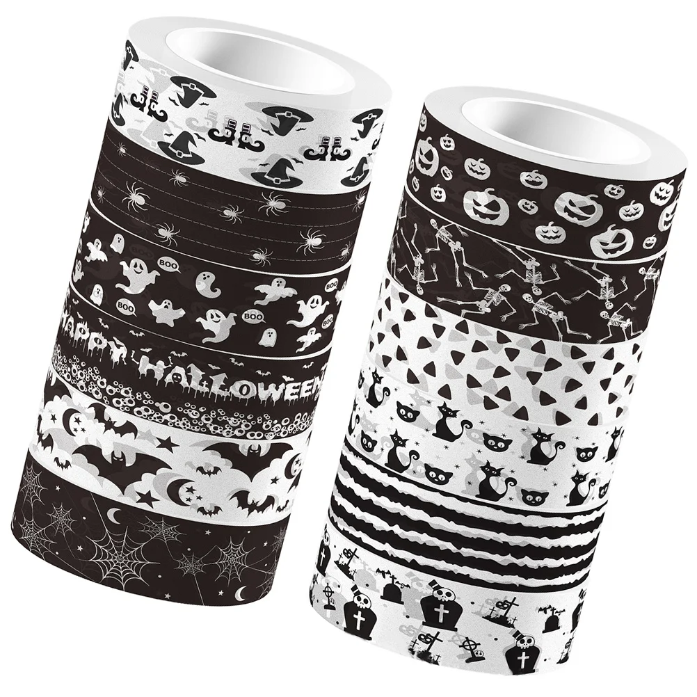 Decorative Washi Tapes Gift Wrapping Aesthetic Halloween Holiday Crafts DIY Scrapbooking Festive
Decorative Washi Tapes Gift Wrapping Aesthetic Halloween Holiday Crafts DIY Scrapbooking Festive