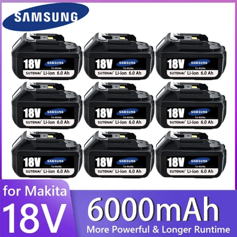 18V6Ah Rechargeable Battery 6000mah Li-Ion Battery Replacement Power Battery for MAKITA BL1880 BL1860 BL1830battery+4A Charger
18V6Ah Rechargeable Battery 6000mah Li-Ion Battery Replacement Power Battery for MAKITA BL1880 BL1860 BL1830battery+4A Charger