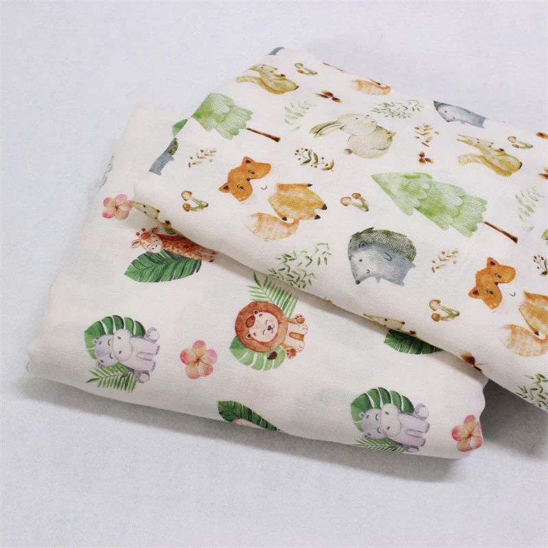 150X45cm Double Layer Gauze Cartoon Printing 70% Eco-Friendly Bamboo Fiber 30% Cotton Knitted Baby Fabric DIY Soft Sewing Cloth
150X45cm Double Layer Gauze Cartoon Printing 70% Eco-Friendly Bamboo Fiber 30% Cotton Knitted Baby Fabric DIY Soft Sewing Cloth