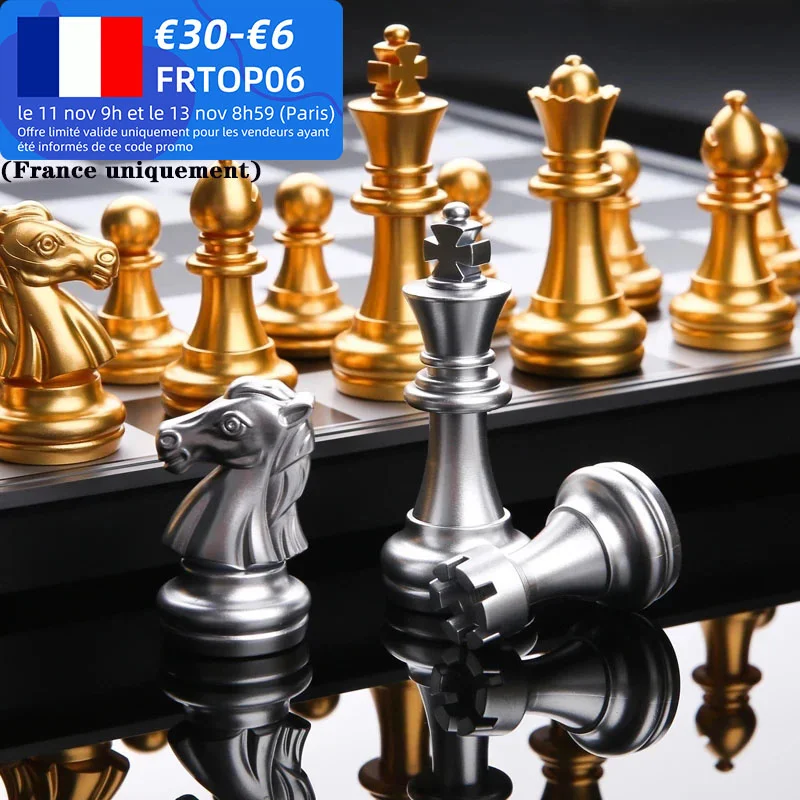 Medieval Chess Set With High Quality Chessboard 32 Gold Silver Chess Pieces Magnetic Board Game Chess Figure Sets Szachy Checker
Medieval Chess Set With High Quality Chessboard 32 Gold Silver Chess Pieces Magnetic Board Game Chess Figure Sets Szachy Checker
