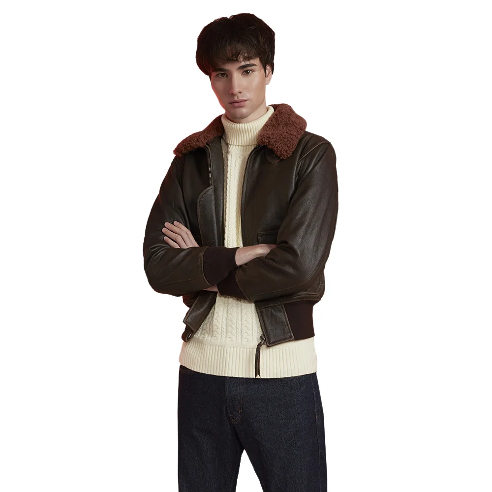 Maplesteed Super G1 Flight Jacket Men Leather Jacket Vintage Quilted Natural Cowhide Fur Euro/US Size M-2XL Bust 112-130cm M430
Maplesteed Super G1 Flight Jacket Men Leather Jacket Vintage Quilted Natural Cowhide Fur Euro/US Size M-2XL Bust 112-130cm M430