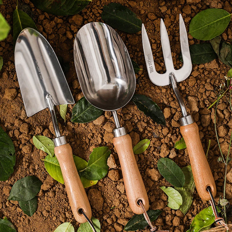 Mini Gardening Tools Wood Handle Stainless Steel Potted Plants Shovel Rake Spade for Flowers Potted Plant Weeding Tools
Mini Gardening Tools Wood Handle Stainless Steel Potted Plants Shovel Rake Spade for Flowers Potted Plant Weeding Tools