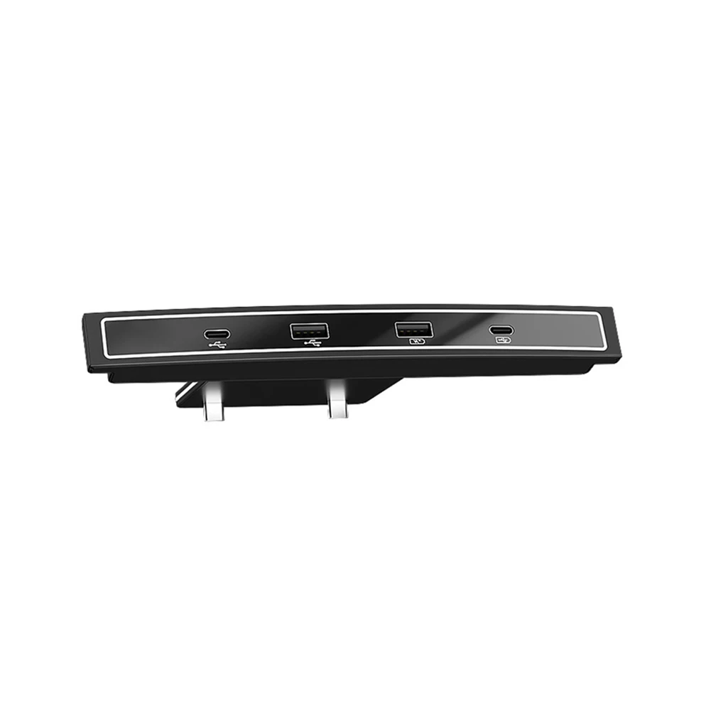 4 Ports Type-C USB Car Center Console Hidden Socket Hub Docking Station Charger Car Interior Retrofit Part for Tesla Model 3 / Y 
4 Ports Type-C USB Car Center Console Hidden Socket Hub Docking Station Charger Car Interior Retrofit Part for Tesla Model 3 / Y