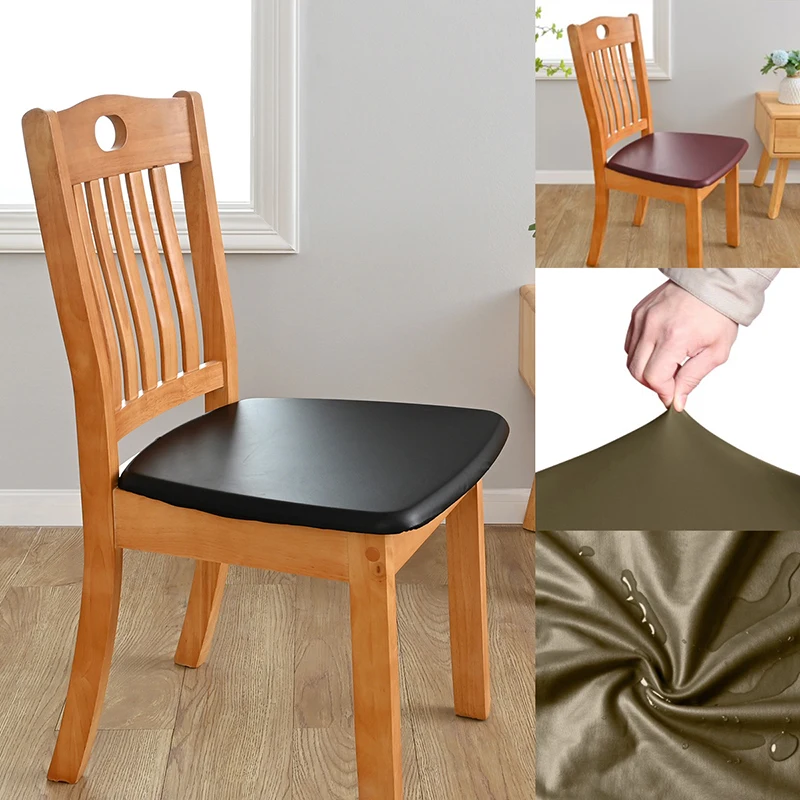 Waterproof PU Fabric Seat Cushion Covers Stretch Chair Cover Slipcovers For Hotel Banquet Dining Living Room Chair Cushion Cover 
Waterproof PU Fabric Seat Cushion Covers Stretch Chair Cover Slipcovers For Hotel Banquet Dining Living Room Chair Cushion Cover