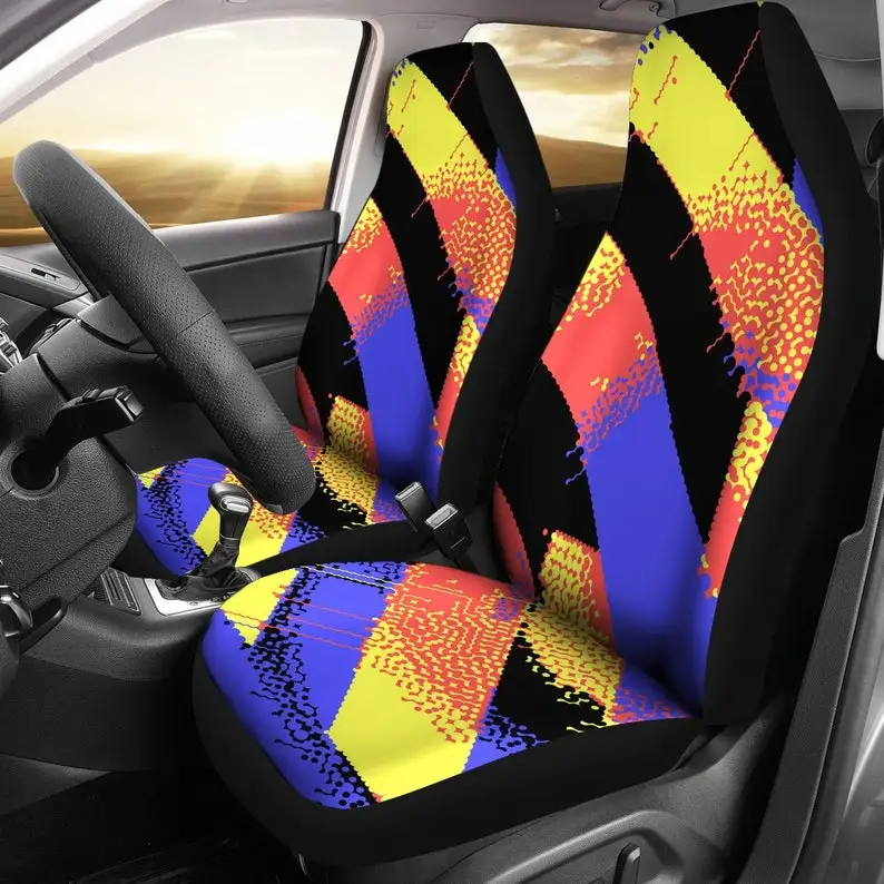 Colorful Diagonal Abstract Art Car Seat Covers Pair, 2 Front Seat Covers, Car Seat Protector, Car Accessories 
Colorful Diagonal Abstract Art Car Seat Covers Pair, 2 Front Seat Covers, Car Seat Protector, Car Accessories