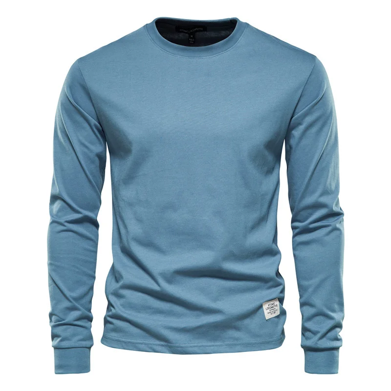 Spring 2023 Solid Color Cotton T Shirt Men Casual O-neck Long Sleeved Male Tshirts Spring Autumn High Quality Basic T-shirt
Spring 2023 Solid Color Cotton T Shirt Men Casual O-neck Long Sleeved Male Tshirts Spring Autumn High Quality Basic T-shirt