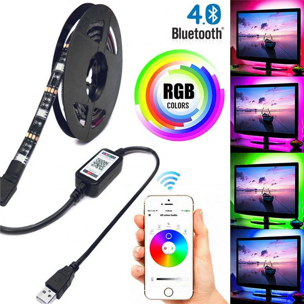 USB LED Strip Lights 1M10M RGB 5050 Waterproof Bluetooth Control Flexible Lamp 5V Tape Ribbon Diode For TV Backlight Room Decor
USB LED Strip Lights 1M10M RGB 5050 Waterproof Bluetooth Control Flexible Lamp 5V Tape Ribbon Diode For TV Backlight Room Decor
