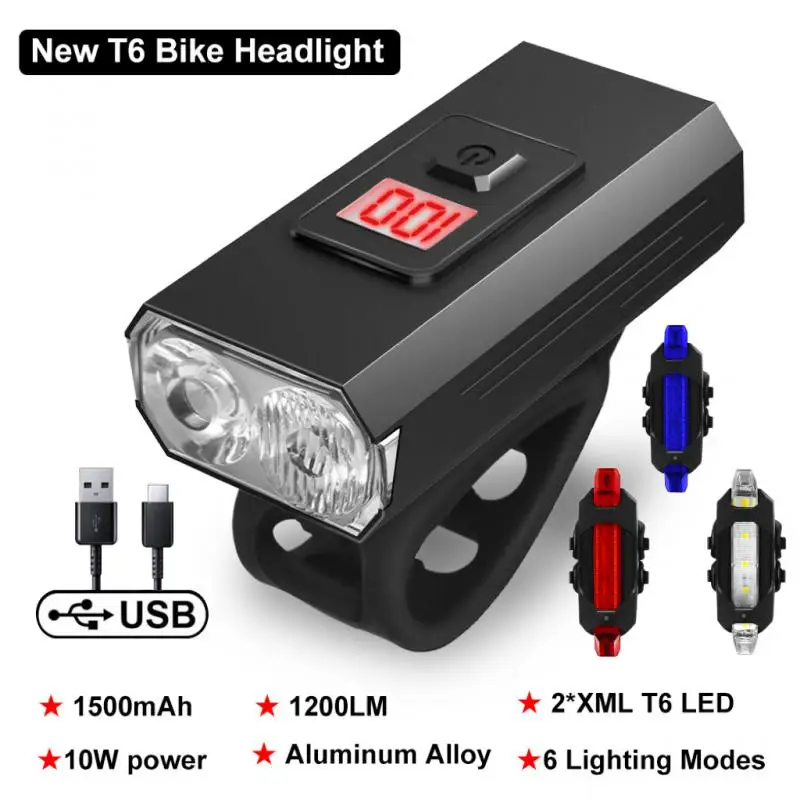 Bicycle Lights 1200 Lumen Bike Headlight Taillight Set Portable Flashlight Bike Lamp Waterproof Lantern Bicycle Accessories
Bicycle Lights 1200 Lumen Bike Headlight Taillight Set Portable Flashlight Bike Lamp Waterproof Lantern Bicycle Accessories