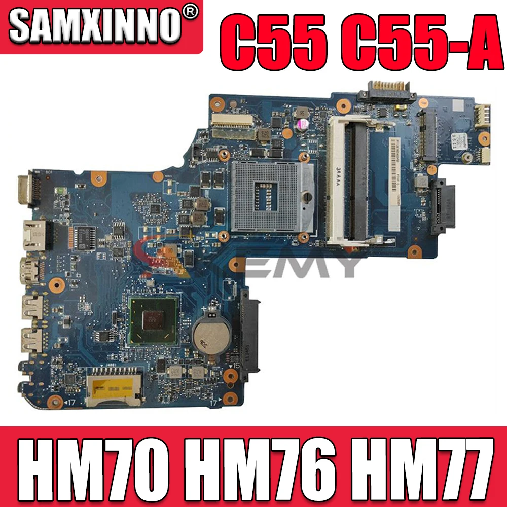 

For TOSHIBA Satellite C55 C55-A C55-A-1JJ C50 C50-A Laptop Motherboard Mainboard HM70 HM76 HM77 DDR3 UMA