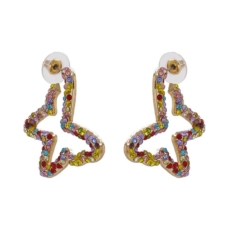 Minar Personality Rainbow Rhinestone Hollow Butterfly Pendant Earring for Women Gold Color Metal Simulation Wing Drop Earrings
Minar Personality Rainbow Rhinestone Hollow Butterfly Pendant Earring for Women Gold Color Metal Simulation Wing Drop Earrings