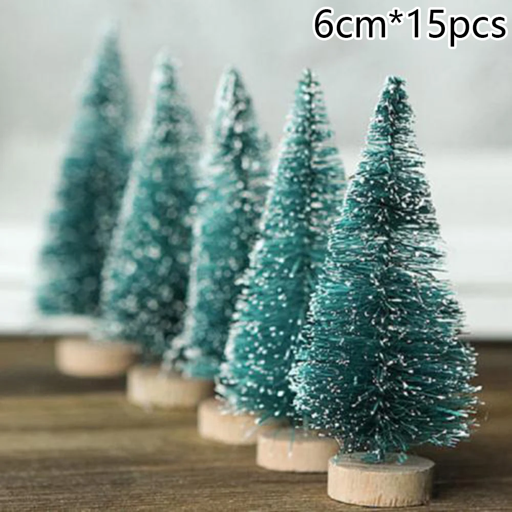 15 Pcs Mini Sisal Christmas Trees Desktop Decoration Ornament Snow Frost Small Pine Microscale Tree XMAS Decor Plastic 6cm
15 Pcs Mini Sisal Christmas Trees Desktop Decoration Ornament Snow Frost Small Pine Microscale Tree XMAS Decor Plastic 6cm