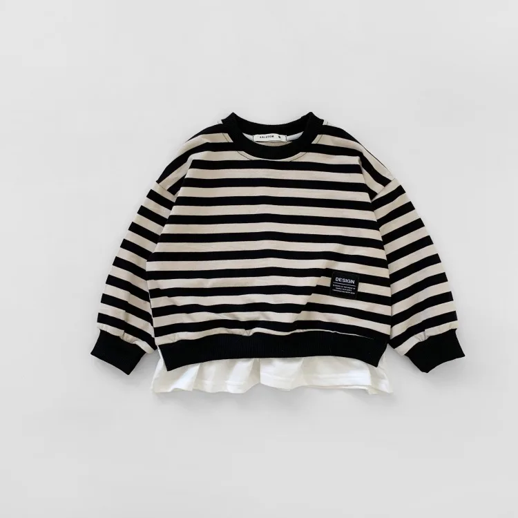 2022 Spring New Boys and Girls All-match Fashion Comfortable Striped Sweater Kids Long-sleeved Casual Top Clothes
2022 Spring New Boys and Girls All-match Fashion Comfortable Striped Sweater Kids Long-sleeved Casual Top Clothes