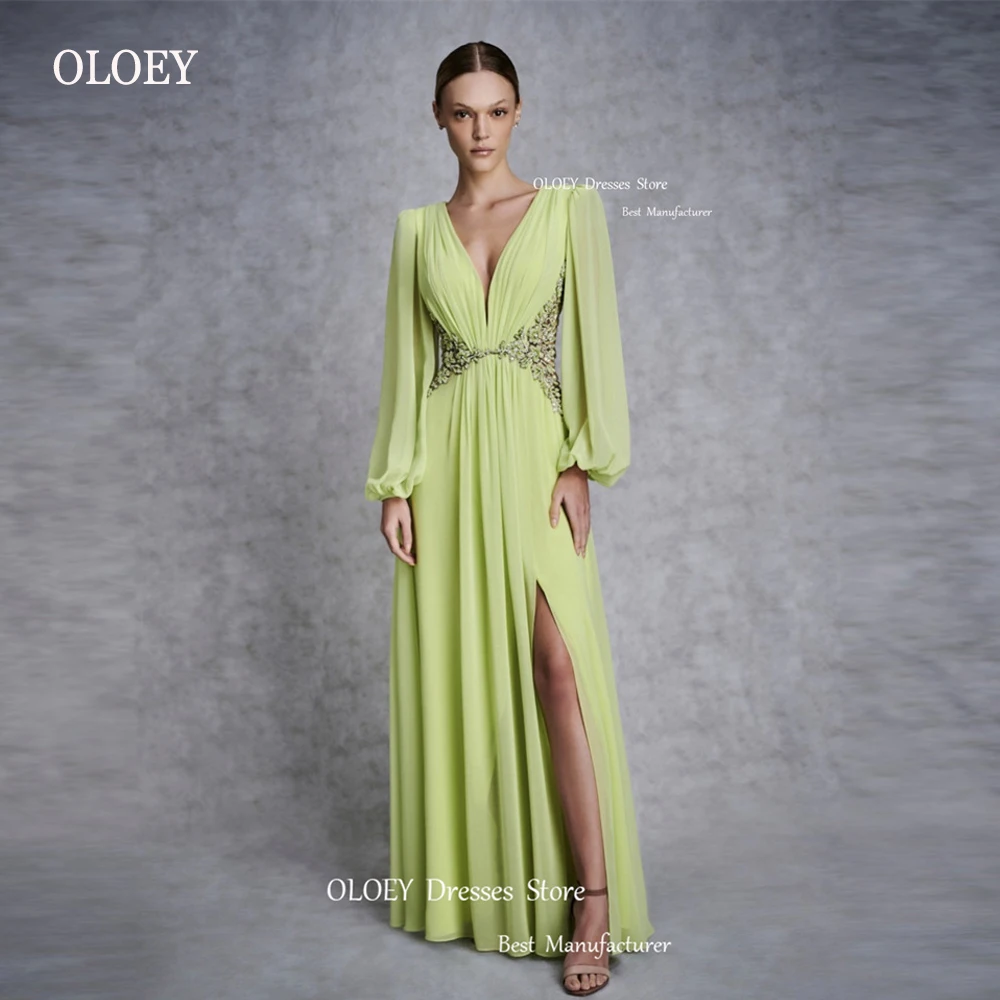 Женское шифоновое платье с длинным рукавом, V-образным вырезом
Женское шифоновое платье с длинным рукавом, V-образным вырезом