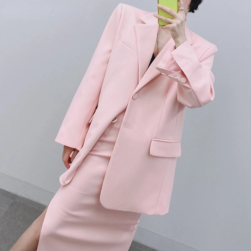 Elegant Office Ladies Skirt Suits Long Sleeve Blazer & High Waist Split Pencil Midi Skirt Summer Women 2 Pieces Set
Elegant Office Ladies Skirt Suits Long Sleeve Blazer & High Waist Split Pencil Midi Skirt Summer Women 2 Pieces Set