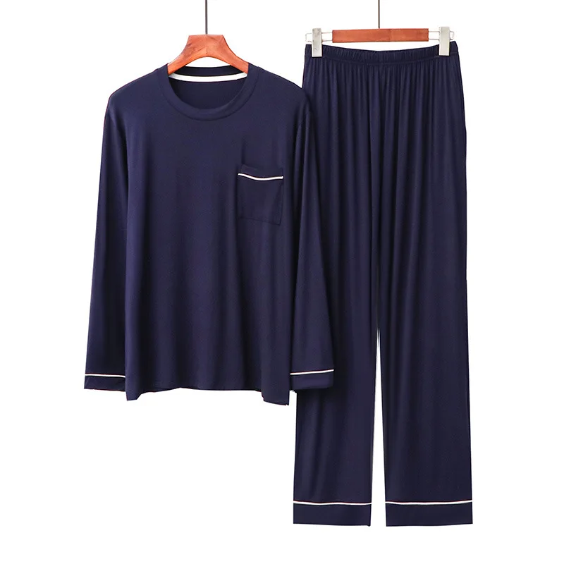 Men's Homewear Modal Single Solid Color Thin Shirt Two-Piece Set Pyjamas Long Sleeve Pants Casual Sportswear Large Size Pajamas
Men's Homewear Modal Single Solid Color Thin Shirt Two-Piece Set Pyjamas Long Sleeve Pants Casual Sportswear Large Size Pajamas