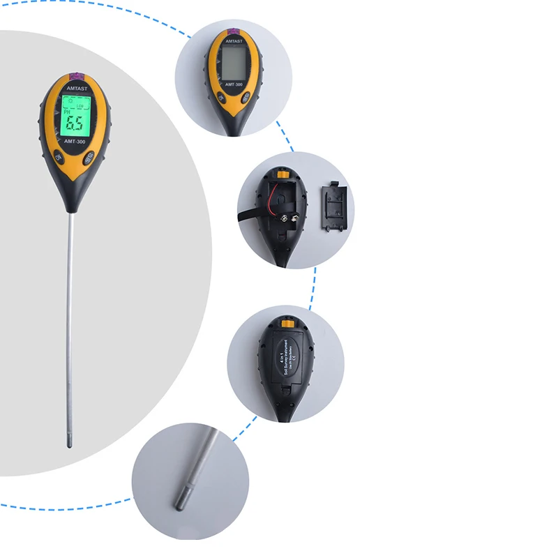 Convenient Soil Ph Meter Accurate Temperature Sunlight Tester Easy To Use Multi-functional Gardening Professional Plant Care
Convenient Soil Ph Meter Accurate Temperature Sunlight Tester Easy To Use Multi-functional Gardening Professional Plant Care