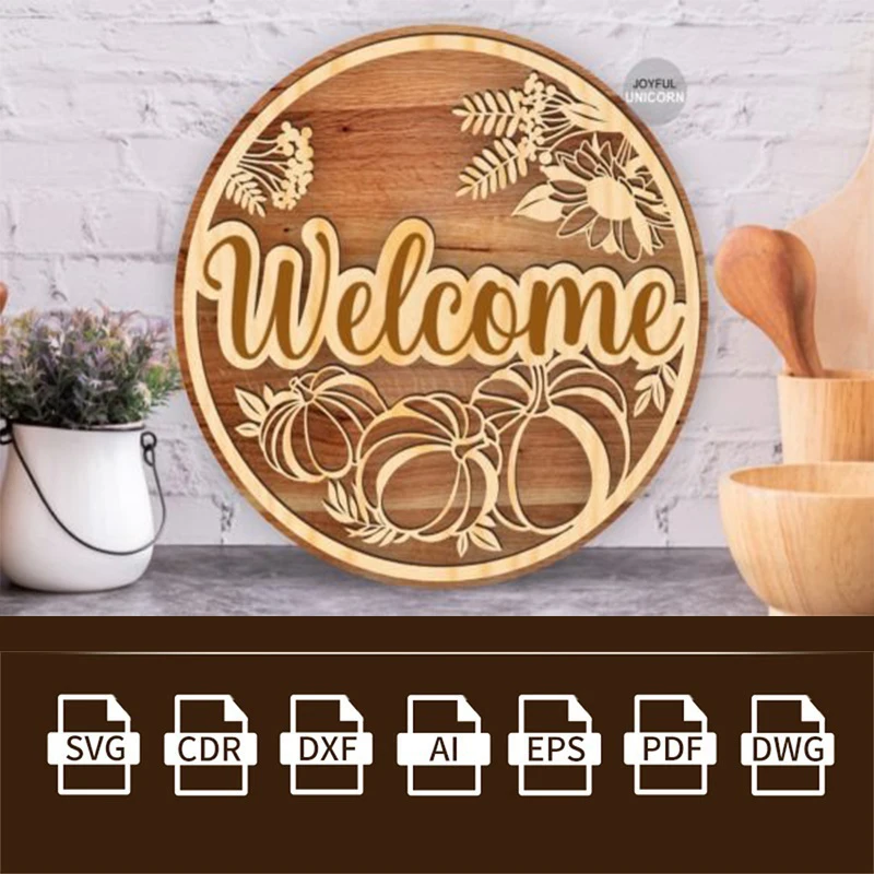 Fall Welcome Sign SVG Laser Cut AI/CDR/EPS/PDF Vector Files Layouts Model for CNC Laser Cut Priting
Fall Welcome Sign SVG Laser Cut AI/CDR/EPS/PDF Vector Files Layouts Model for CNC Laser Cut Priting