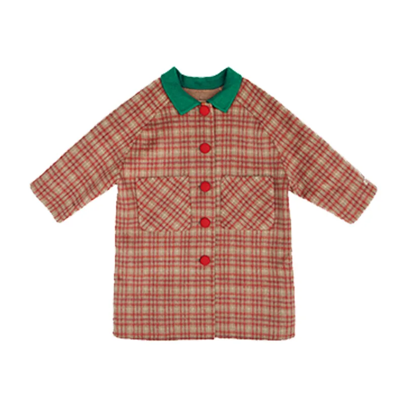 Children Clothing Girls 22 Autumn and Winter AM Retro Girls Coat Long Red Plaid Coat Girls Winter Outerwear Coat KR(Origin) 
Children Clothing Girls 22 Autumn and Winter AM Retro Girls Coat Long Red Plaid Coat Girls Winter Outerwear Coat KR(Origin)