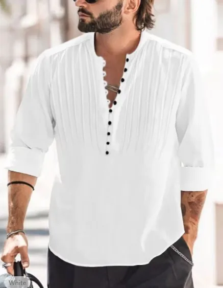 2023 New Men's Casual Blouse Cotton Linen Shirt Loose Tops Long Sleeve Tee Shirt Spring Autumn Casual Handsome Men Shirts
2023 New Men's Casual Blouse Cotton Linen Shirt Loose Tops Long Sleeve Tee Shirt Spring Autumn Casual Handsome Men Shirts