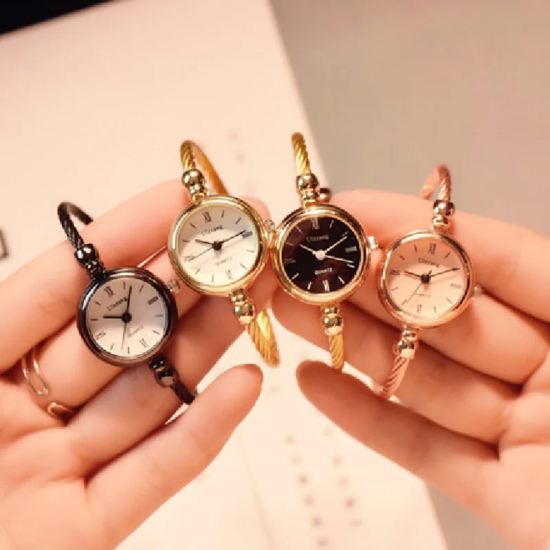Роскошные модные женские часы с золотым браслетом из нержавеющей стали в стиле