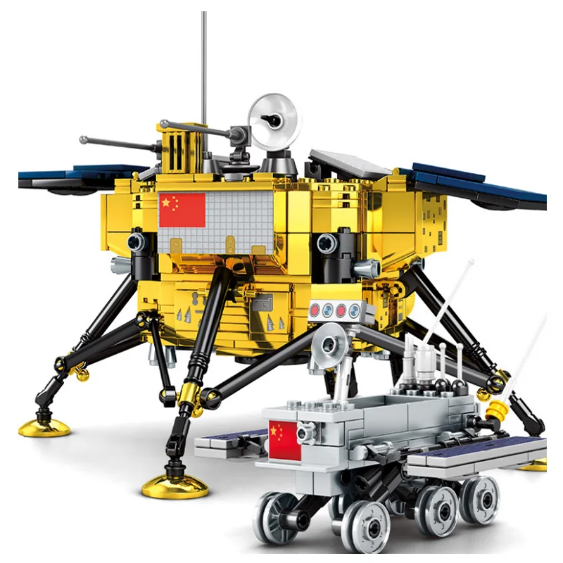 

SEMBO City High-Tech Lunar Probe Building Blocks Classic Movie Exit Airship car Model Creator Cosmonaut Figures Bricks Kids Toys